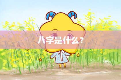 八字是什么？
