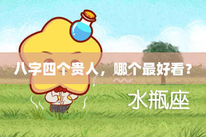 八字四个贵人，哪个最好看？