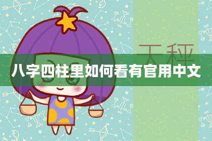 八字四柱里如何看有官用中文