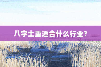 八字土重适合什么行业？