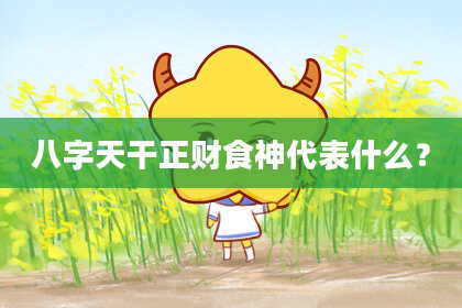 八字天干正财食神代表什么？
