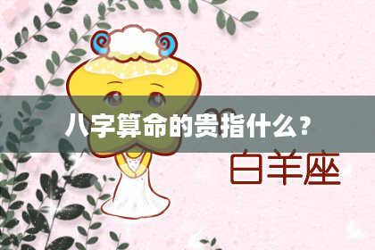 八字算命的贵指什么？
