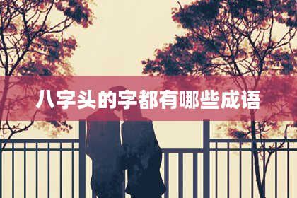 八字头的字都有哪些成语