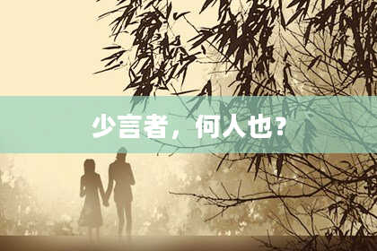 少言者，何人也？