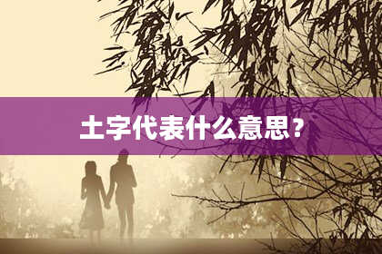 土字代表什么意思？