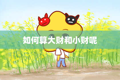 如何算大财和小财呢