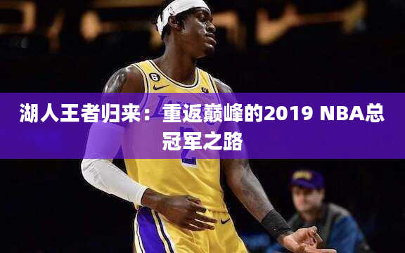 湖人王者归来：重返巅峰的2019 NBA总冠军之路
